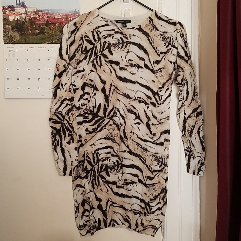 Mango animal print sweater